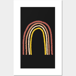 boho/groovy vintage rainbow graphic Posters and Art